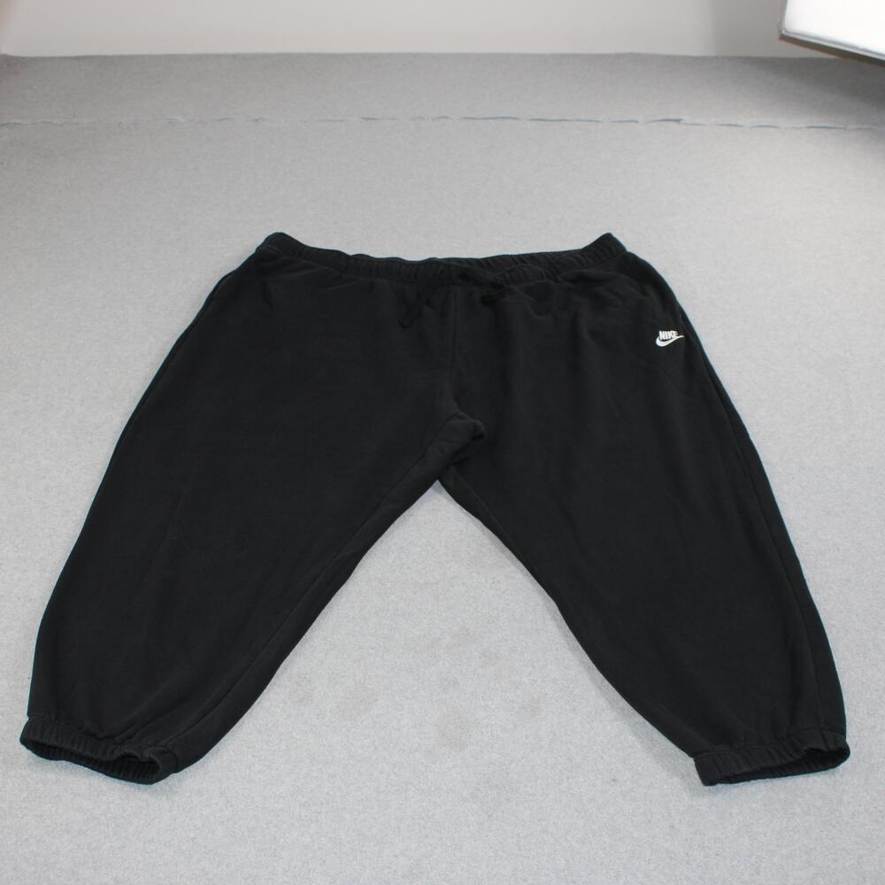 Nike Sweatpants Womens 3XL Black Fleece Joggers Elastic Waist Cropped Comfort
